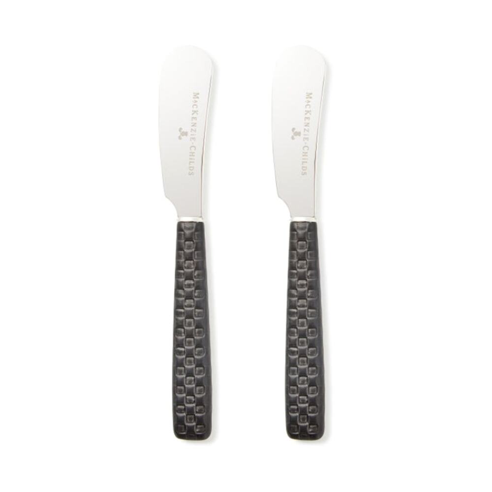 MacKenzie-Childs Everyday Black Spreaders Set of 2 New in Original Box